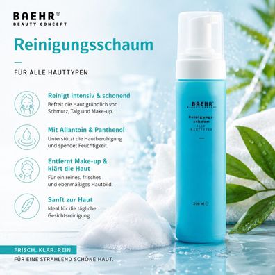 BAEHR Beauty Concept Reinigungsschaum 200 ml Gesichtspflege alle Hauttypen