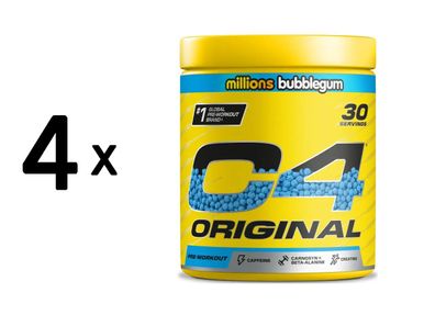 4 x Cellucor C4 Original (30 serv) Millions Bubblegum