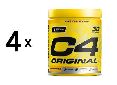 4 x Cellucor C4 Original (30 serv) Pineapple Head