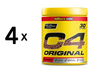 4 x Cellucor C4 Original (30 serv) Millions Cola