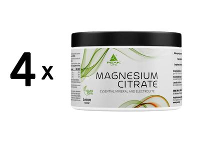 4 x Peak Magnesium Citrate (240g) Lemon