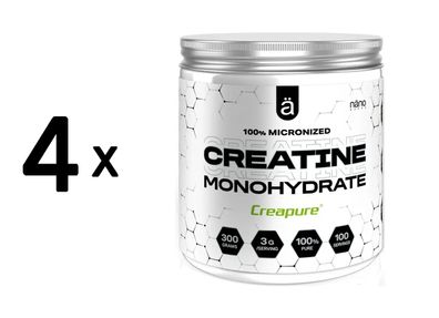 4 x NanoSupps 100% Micronized Creapure (300g)