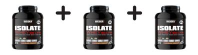 3 x Weider Isolate Whey 100 CFM (2000g) Chocolate Fondant