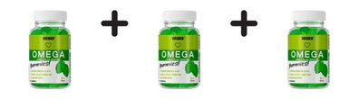 3 x Weider Omega + Chia + Flax Seed Oil Gummies (50) Lime