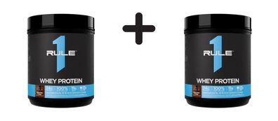 2 x Rule1 R1 Whey Protein (1lb) Chocolate Fudge