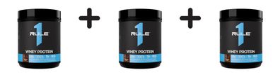 3 x Rule1 R1 Whey Protein (1lb) Chocolate Fudge