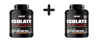 2 x Weider Isolate Whey 100 CFM (2000g) Chocolate Fondant