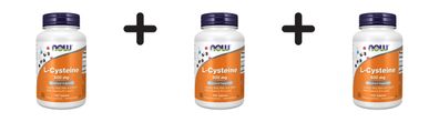 3 x Now Foods L-Cysteine 500mg (100 tabs)