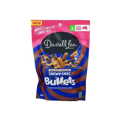 Darrell Lea Milk Chocolate Chewy Choc Bullets 190 g