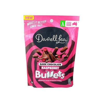Darrell Lea Dark Chocolate Raspberry Bullets 190 g