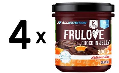 4 x Allnutrition Frulove Choco In Jelly, Orange - 300g