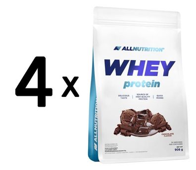 4 x Allnutrition Isolate Protein, Chocolate - 908g