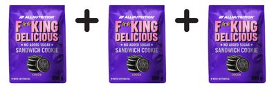3 x Allnutrition Fitking Delicious Sandwich Cookie, Cocoa - 200g
