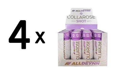4 x Allnutrition AllDeynn Collarose Shot, Raspberry Wild Strawberry - 12 x 80 ml