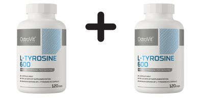 2 x OstroVit L-Tyrosine, 600mg - 120 caps