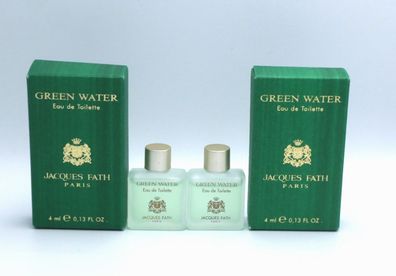 2 X JAQUES FATH GREEN WATER - Eau de Toilette 2 x 4 ml (Miniatur)