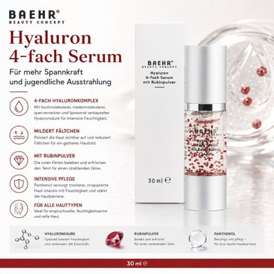 BAEHR BEAUTY Concept Hyaluron 4-fach Serum Rubinpulver 30 ml