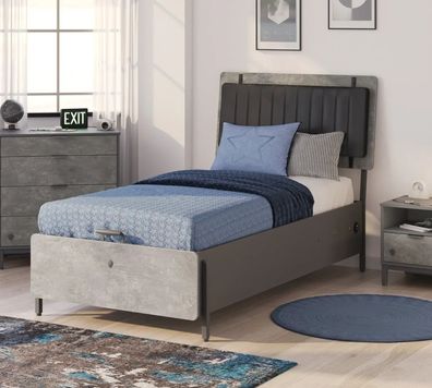 Cilek Space Gray Bett mit Bettkasten, 2 Größen