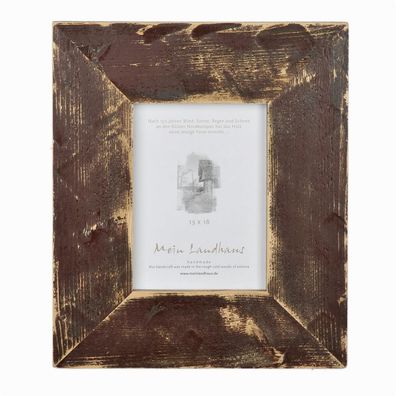 Landhaus Bilderrahmen Alt-Holz Braun/Coffee 7 cm