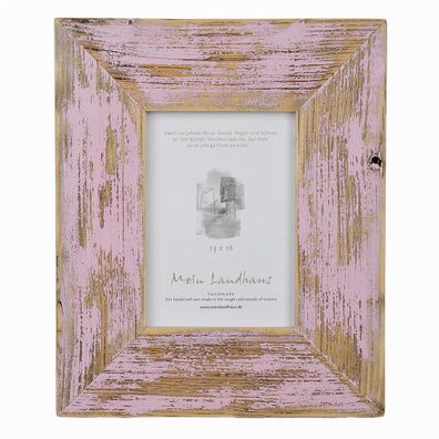Landhaus Bilderrahmen Alt-Holz Rose 7 cm Vintage