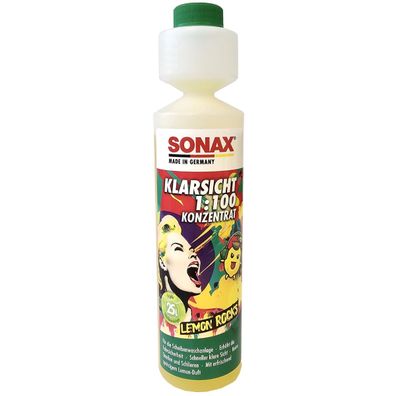 SONAX Scheibenreiniger Lemon Rocks Konzentrat Wischwasser 250ml Sommer 03701410