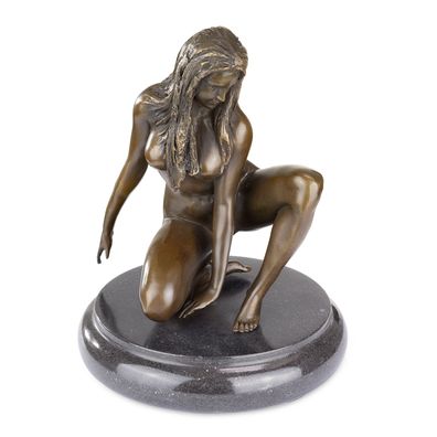 Moritz Bronzefigur Weiblicher Akt Höhe 20 cm 2,7 kg Skulptur Statue Antik