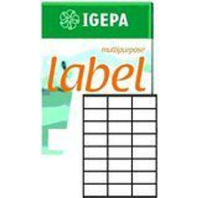 Igepa Etiketten, Vielzwecketiketten für Laser- und Inkjetdrucker, Premium Qualität