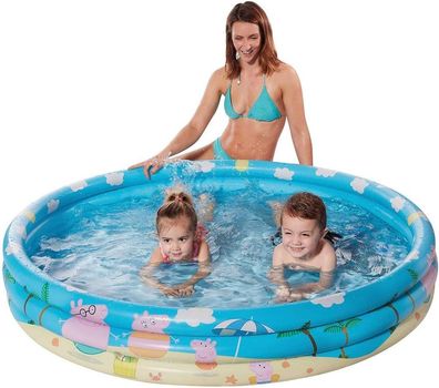 Happy People GmbH & Co. KG 16261 PEP Peppa Pig 3-Ring-Pool, ca. 122x23cm