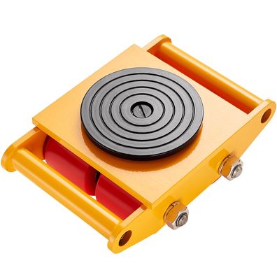 VEVOR Panzerrollen 6T Transportfahrwerk 280x210x105mm 4 PU-Räder Drehplatte