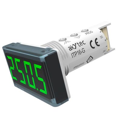 akYtec ITP16-G Temperaturanzeige grén 24V DC NPN-Ausgang IP65