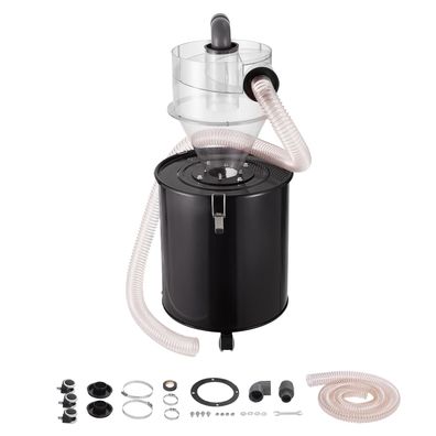 VEVOR Zyklon-Staubabscheider 10 cm Metalltank 50 L ABS transparent