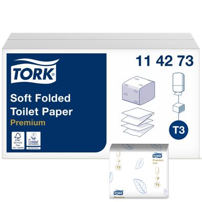 Tork Premium Toilettenpapier Einzelblatt 2-lagig T3 weiß 30 x 252 Blatt