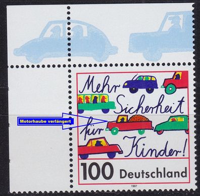 Germany BUND [1997] MiNr 1897 F1 ( * */mnh ) [01] Plattenfehler