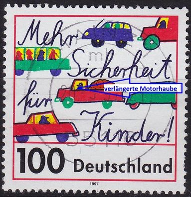 Germany BUND [1997] MiNr 1897 F1 ( O/used ) [02] Plattenfehler