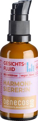 3x benecos benecosBIO Gesichtsfluid BIO-Wildrose - Harmonisierer: N (Für normale