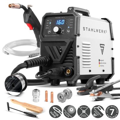 Stahlwerk Schweißgerät MIG MAG-160 M FLUX MMA Lift-TIG 5-in-1 Kombigerät 160 Ampere