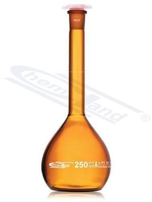 Chemland NEW LINE Messkolben mit CERT. orange cl A 0020ml WS 12/21
