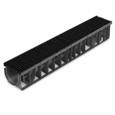 Hauraton Recyfix PRO 100 Rinne Kl C Typ 01 1000x160x150mm Guss-Längsstabrost SW