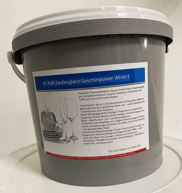 AC PUR Zauberglanz Geschirrpulver Spülmaschinenpulver 5 kg All-in-1