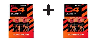 2 x Cellucor C4 Ultimate Pre-Workout Shot (12x60ml) Tutti Frutti