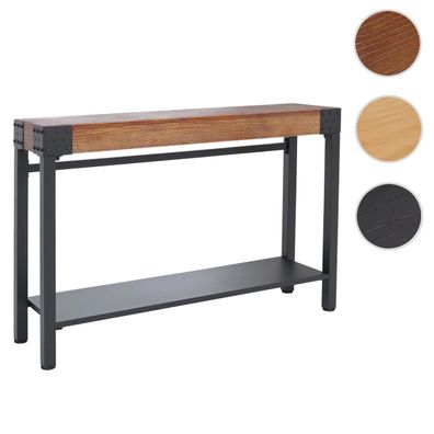 Konsolentisch HWC-Q68, Telefontisch Beistelltisch, Industrial Retro Holz 82x120x31cm