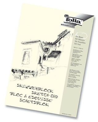 Folia Skizzenblock 120 g/ m², DIN A4, 50 Blatt, 8304