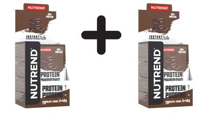 2 x Nutrend Protein Pudding, Chocolate + Cocoa - 5 x 40g