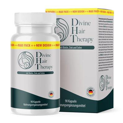 Divine Hair Therapy Kapseln | Für deine tägliche Balance | Mit Biotin | 90 Kapseln