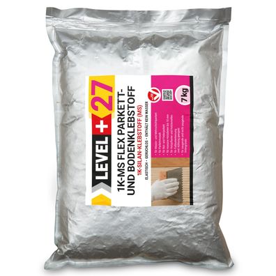 Parkettkleber Holzboden 7kg Kork Klebstoff Silan Bodenkleber 1K-MS Flex L+27