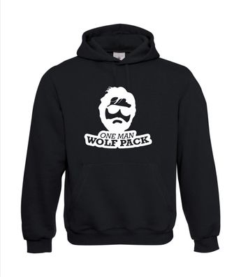 One Man Wolf Pack I Sprüche I Fun I Lustig bis 5XL I Herren Hoodie