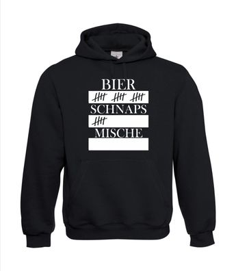 Bier Schnaps Mische mit Kreide Herre I Sprüche I Fun I Lustig bis 5XL I Herren Hoodie