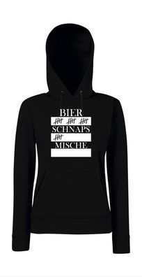 Bier Schnaps Mische mit Kreide Herrentag Party Sprüche Girlie Kapuzenpullover
