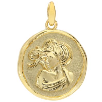 trendor Schmuck Anhänger Sternzeichen Jungfrau 925 Silber vergoldet Ø 16 mm 21850-09