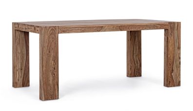Esstisch Danlun aus Sheesham Holz, klassischer Ausziehtisch, natur, für 8-10 Personen